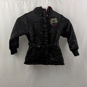 Harley Davidson Girls Size 4T Coat Jacket Rebel Black
